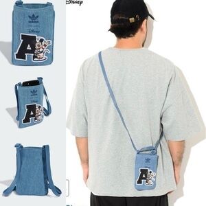 🐭Host Pick🐭 Adidas X Disney Mickey Mouse Denim Crossbody Phone Pouch